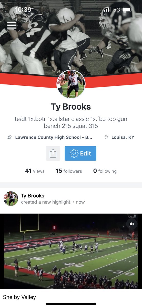 tybrooks2007's tweet photo. go check out my hudl!!first 2 games of the season are up!! https://t.co/hhc09bucdQ https://t.co/RmXiVt1Zod