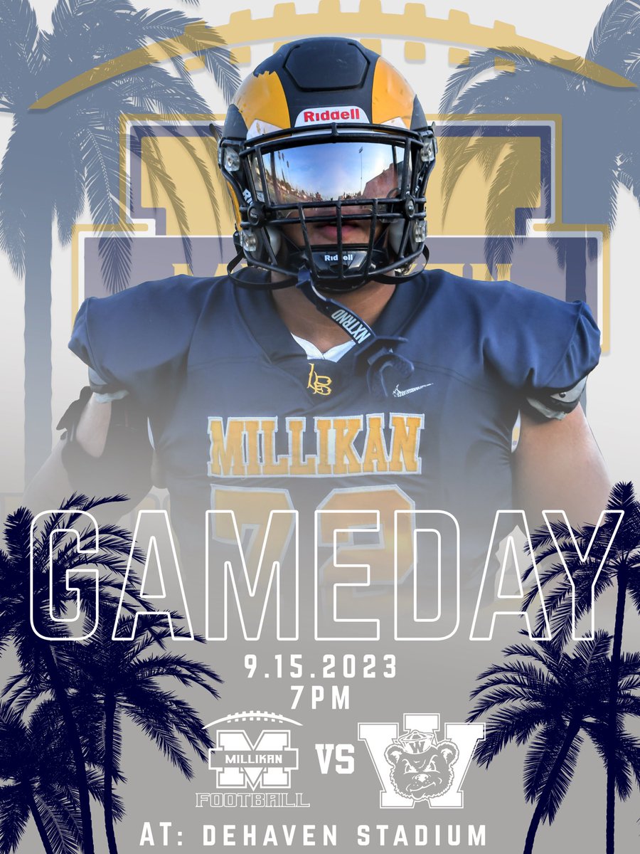 MillikanHSFB's tweet photo. Gameday! #WinTheDay https://t.co/Y7cDb7ExkQ