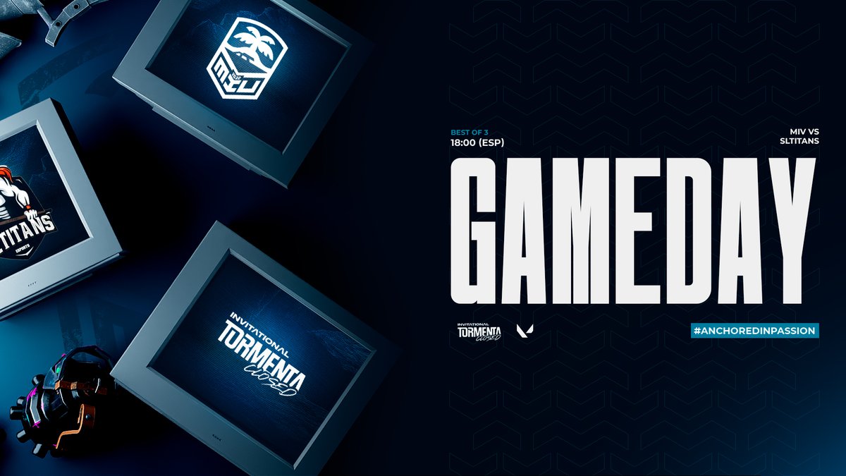 Ya estamos READY para nuestro primer partido tras el abordaje.⚓️🔥

🏆Cuartos Invitational Tormenta Closed
🆚@SLTitansEsports
⏰18:00 
📺twitch.tv/jordiprods

#AnchoredInPassion ⚓️