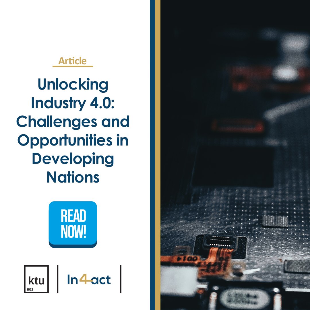 🚀 Embark on a Journey: Unraveling Industry 4.0's Influence on Developing Nations 🌍

Discover with Dr. Monika Petraitė and Dr. Morteza Ghobakhloo, as they expose the hurdles and possibilities of this revolutionary era. 

📖 Read the article: in4act.ktu.edu/news/industry-…