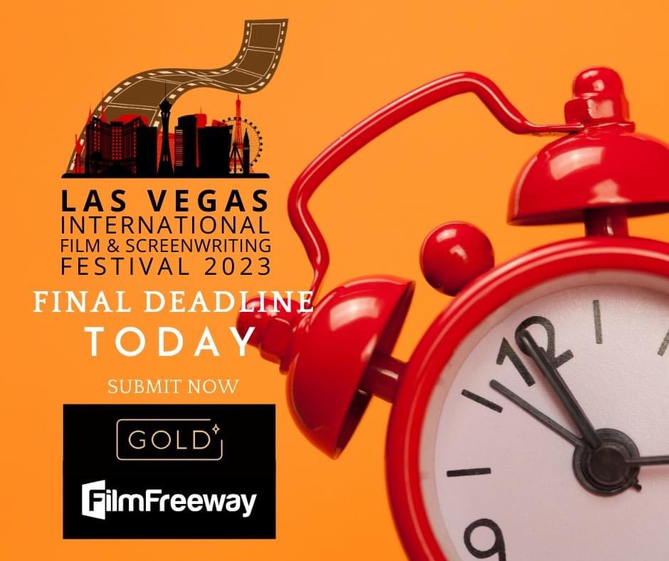 The absolute FINAL DEADLINE to submit a film, music video, and/or screenplay for consideration to the 8th annual virtual Las Vegas International Film and Screenwriting Festival is TODAY, September 15th, 11:59pm.

filmfreeway.com/LasVegasIntern…

#filmfestival #indiefilm