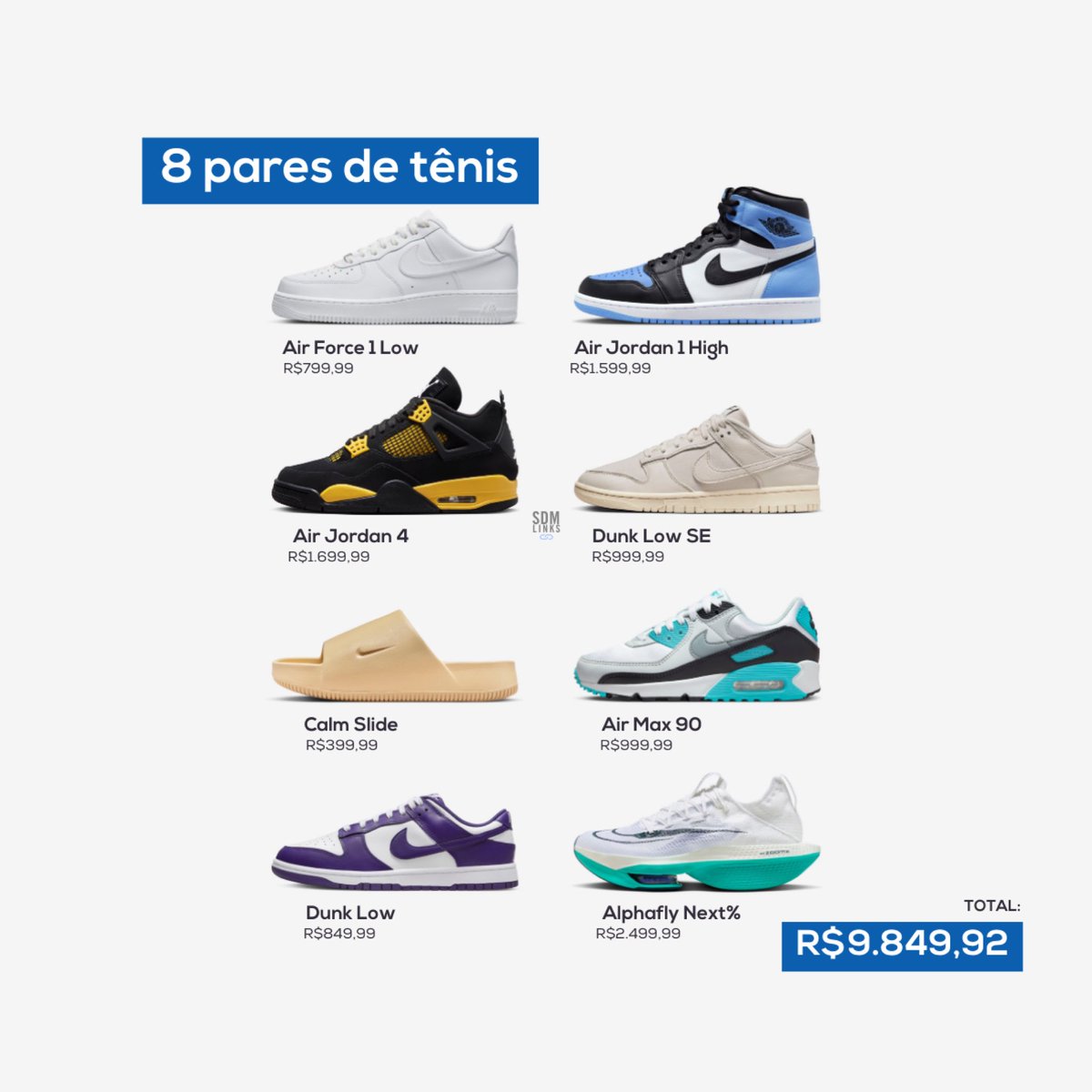 sdmlinks's tweet photo. 😳 Pro meu TCC:
iPhone 15 ou 8 pares de tênis? https://t.co/QiI1UX0gPt