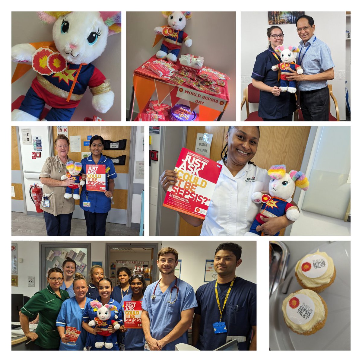 SKeggin84058's tweet photo. Our Sepsis Superhero has been all around RAEI and Wrightington this week promoting Sepsis Recognition and Management! #Sepsis #WorldSepsisDay #UKSepsisTrust #Superhero #SepsisSuperhero #WWL #Healthcare #Healthprofessionals #Sepsis6 #PatientSafety #WorldPatientSafetyDay @WWLNHS https://t.co/z9hZa68iVb