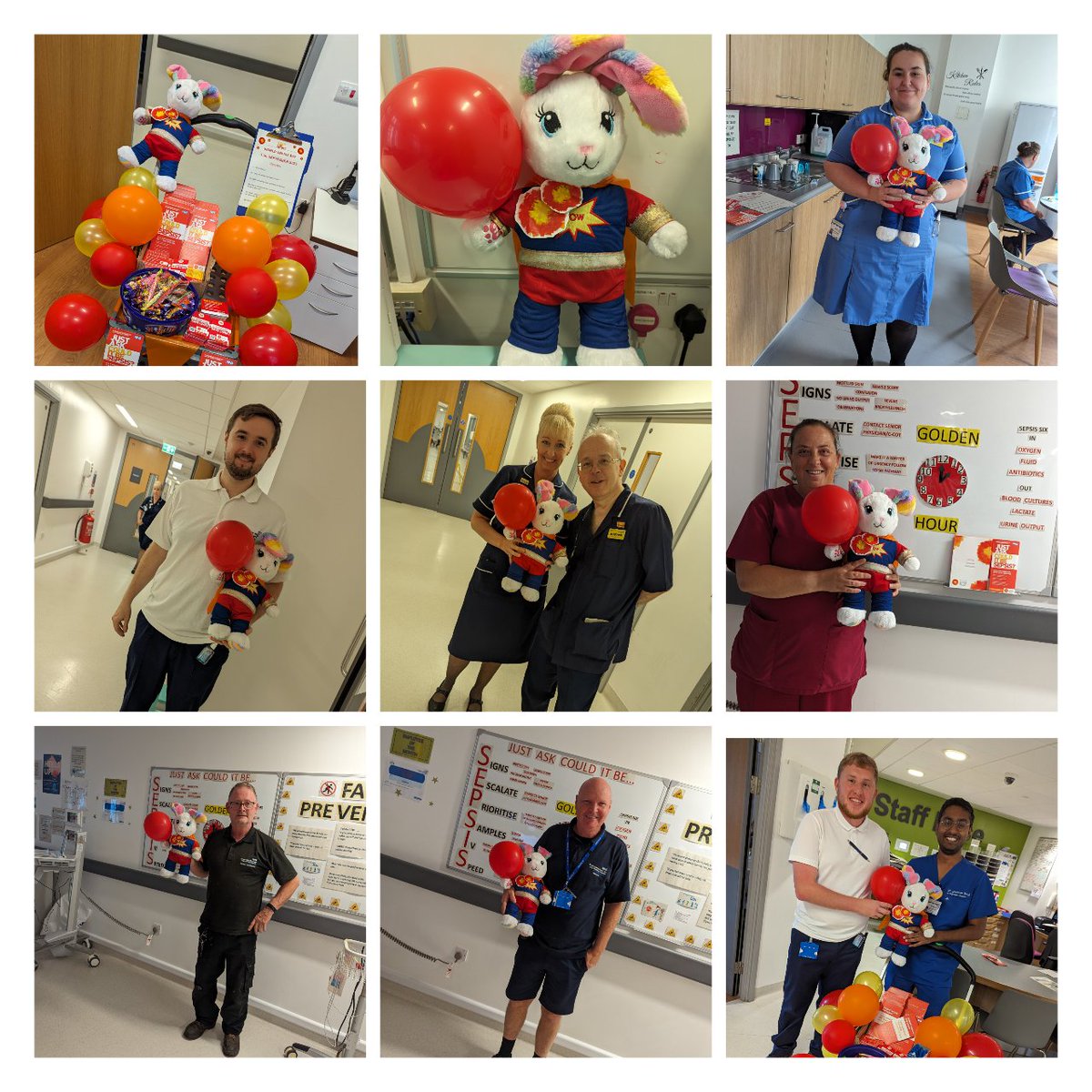 SKeggin84058's tweet photo. Our Sepsis Superhero has been all around RAEI and Wrightington this week promoting Sepsis Recognition and Management! #Sepsis #WorldSepsisDay #UKSepsisTrust #Superhero #SepsisSuperhero #WWL #Healthcare #Healthprofessionals #Sepsis6 #PatientSafety #WorldPatientSafetyDay @WWLNHS https://t.co/z9hZa68iVb