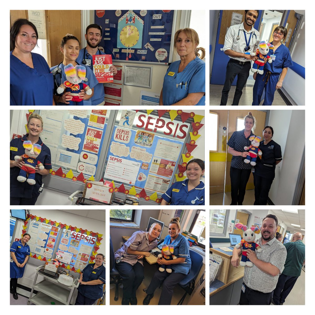SKeggin84058's tweet photo. Our Sepsis Superhero has been all around RAEI and Wrightington this week promoting Sepsis Recognition and Management! #Sepsis #WorldSepsisDay #UKSepsisTrust #Superhero #SepsisSuperhero #WWL #Healthcare #Healthprofessionals #Sepsis6 #PatientSafety #WorldPatientSafetyDay @WWLNHS https://t.co/z9hZa68iVb