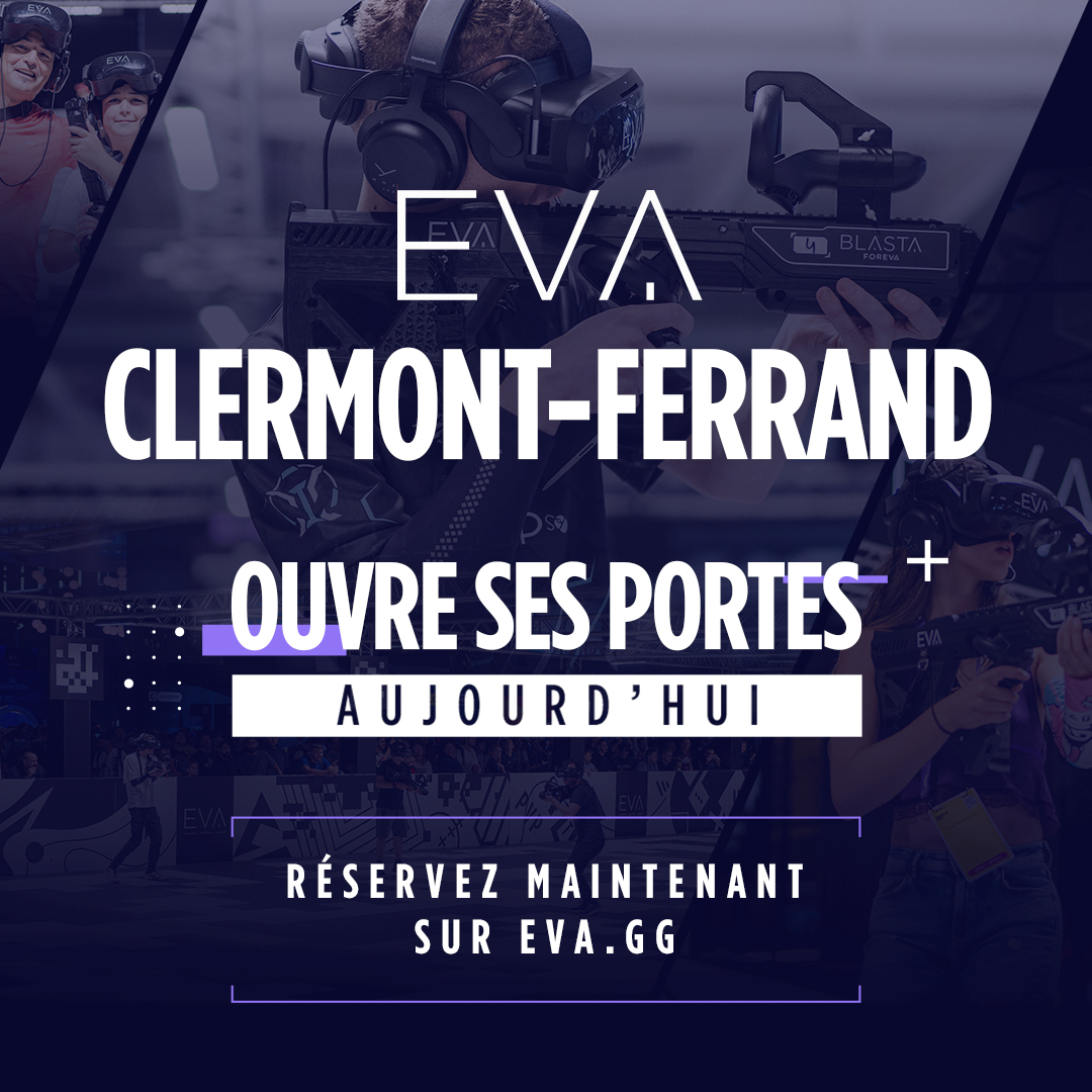 eva_competitive's tweet photo. 🔓 EVA à Clermont-Ferrand ? C’est aujourd’hui que ça commence 🔥 

Prêts à vivre une expérience unique en Auvergne ? 👀

Réservez dès maintenant votre première session juste ici 👉 https://t.co/r4adHxudfb

#Evagg #VR  #Auvergne #Clermontferrand #Auvergnetourisme #Gaming https://t.co/ZwdswBuW8p