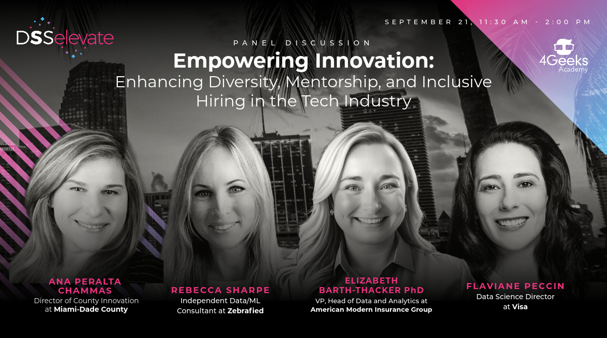 Join senior women in data/tech discussing their journeys, how diversity drives innovation, the significance of mentorship, and tackling biases in hiring at the annual DSS Elevate Brunch + Panel at #DSSMIA. 

⏰ When: Thursday September 21, 11:30 am - 2:00 pm (panel starts at