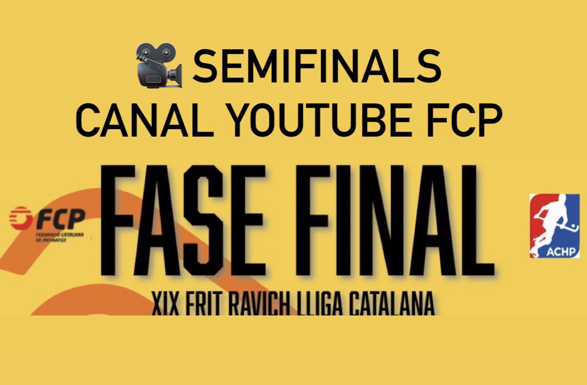 [🏑] La Frit Ravich Lliga Catalana escalfa motors !!
🎥 𝗦𝗘𝗠𝗜𝗙𝗜𝗡𝗔𝗟𝗦 
Canal Youtube 
youtube.com/@FECATPATINATG…
17:30 ➡️ <a href="/FCBhoquei/">Barça Hoquei</a> <a href="/ReusDeportiu/">Reus Deportiu</a> 
20:00 ➡️<a href="/cpcalafell/">ClubPatíCalafell</a> <a href="/cenoia/">CE Noia Freixenet</a>