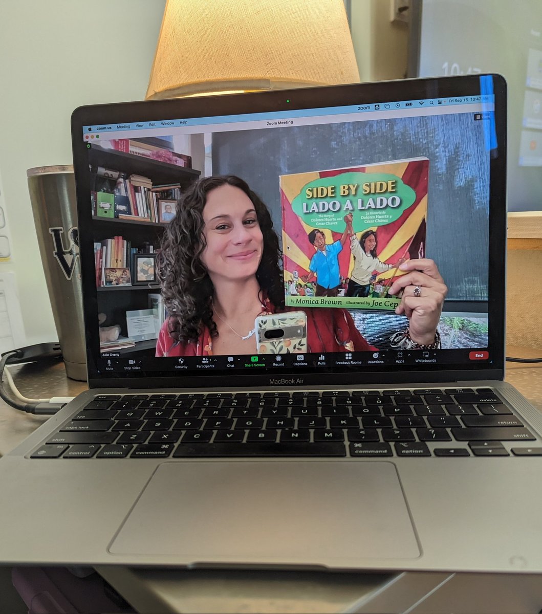 Happy Hispanic Heritage Month! 🎉 Looking forward to streaming into @UpperMerionSD 's elementary classrooms today to share the book Side By Side by @monicabrownbks about the contributions of Cesar Chavez and Dolores Huerta! ¡Sí, se puede! ✊🏼