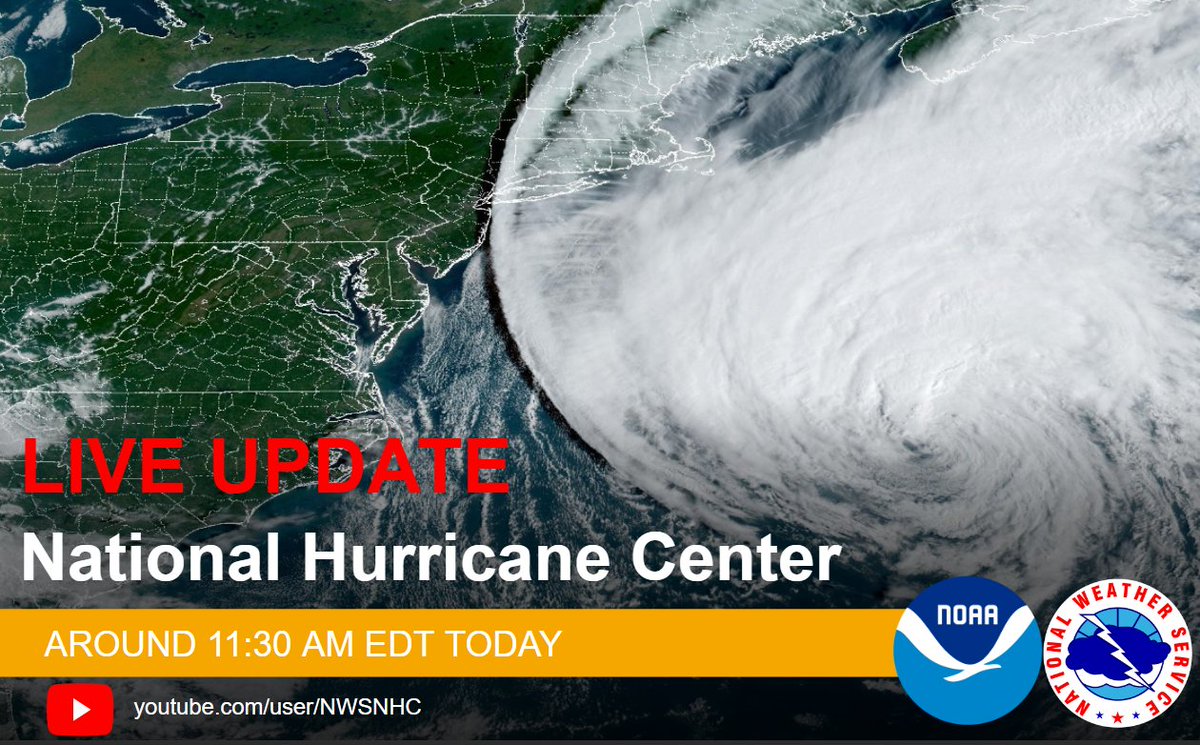 The 11 AM EDT advisory for Hurricane Lee has been issued by the NHC. Full details at: nhc.noaa.gov/#Lee Join NHC Director Dr. Michael Brennan for a LIVE update on Hurricane Lee around 11:30 AM EDT via Facebook Live and the NHC YouTube Page at: youtube.com/user/NWSNHC