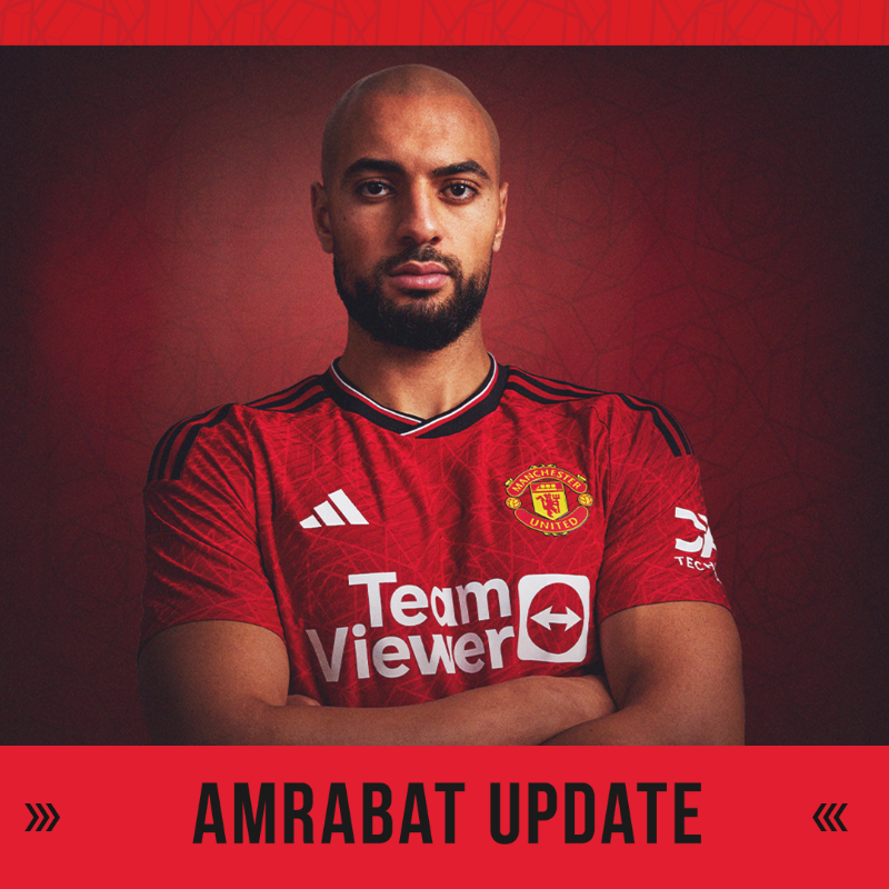 ManUtd's tweet photo. ℹ️ The boss has given the latest on Sofyan Amrabat's fitness.

#MUFC || #PL