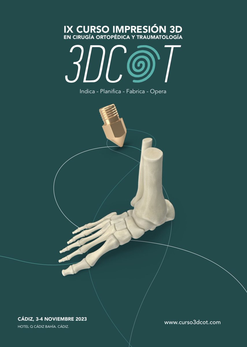 3DCOT (@3dcot) on Twitter photo Ya tenemos disponible el programa del IX Curso de #Impresion3D en COT dirigido por <a href="/pabloancano/">Pablo Andrés Cano</a> y <a href="/NachoAMS/">I Aguado Maestro</a> y que se llevará a cabo los días 3-4 de noviembre en Cádiz.
Más info y registro en curso3dcot.com
¡Plazas limitadas! Ya tenemos disponible el programa del IX Curso de #Impresion3D en COT dirigido por <a href="/pabloancano/">Pablo Andrés Cano</a> y <a href="/NachoAMS/">I Aguado Maestro</a> y que se llevará a cabo los días 3-4 de noviembre en Cádiz.
Más info y registro en curso3dcot.com
¡Plazas limitadas!