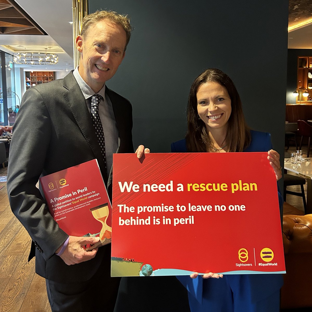 Sightsavers Ireland CEO Ciara Smullen met with <a href="/BarryAndrewsMEP/">Barry Andrews MEP</a> Chair of the 🇪🇺 <a href="/MEPSDGalliance/">European Parliament SDG Alliance</a> this afternoon to discuss the <a href="/Sightsavers/">Sightsavers</a> #PromiseinPeril campaign ahead of the #SDGSummit which takes place in New York this week #Act4SDGs #LeaveNoOneBehind