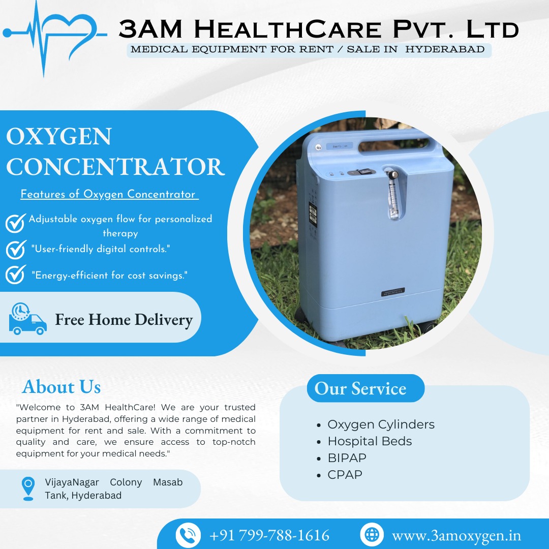 3amHealthcare's tweet image. Need oxygen concentrators in Hyderabad? Rent or buy from 3AM Healthcare Pvt. Ltd. We offer a wide range of easy-to-use and well-maintained concentrators. Contact us today! #oxygenconcentrators #Hyderabad #healthcare