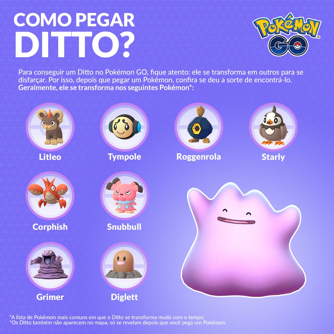 Pokémon GO BR on X: 🔍 Procurando Ditto como se não houvesse