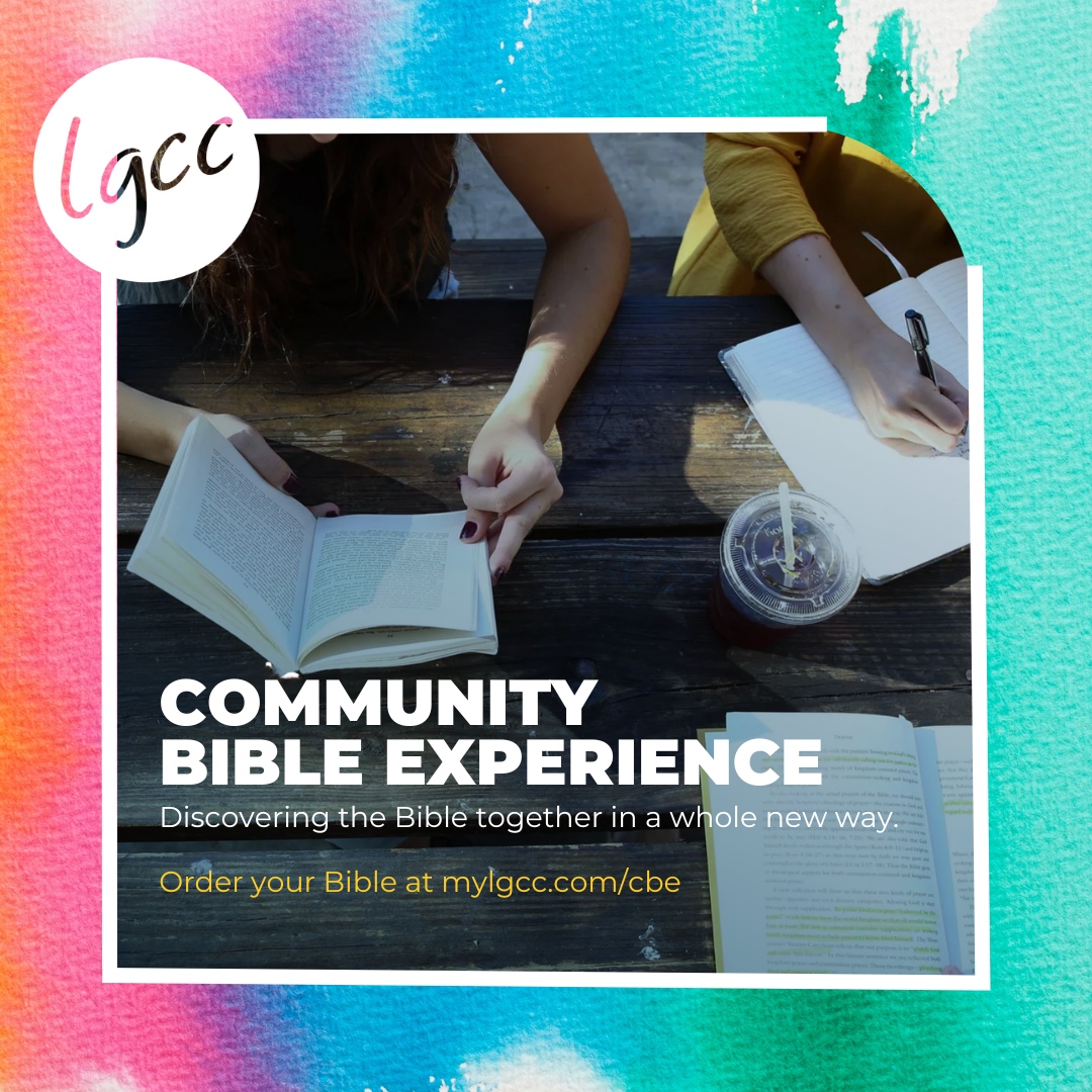 We're launching the COMMUNITY BIBLE EXPERIENCE this weekend and we cannot wait. If you've not got hold your Bible yet, please do register your interest for one here and bring it each week a we read through the New Testament together. 

mylgcc.com/cbe