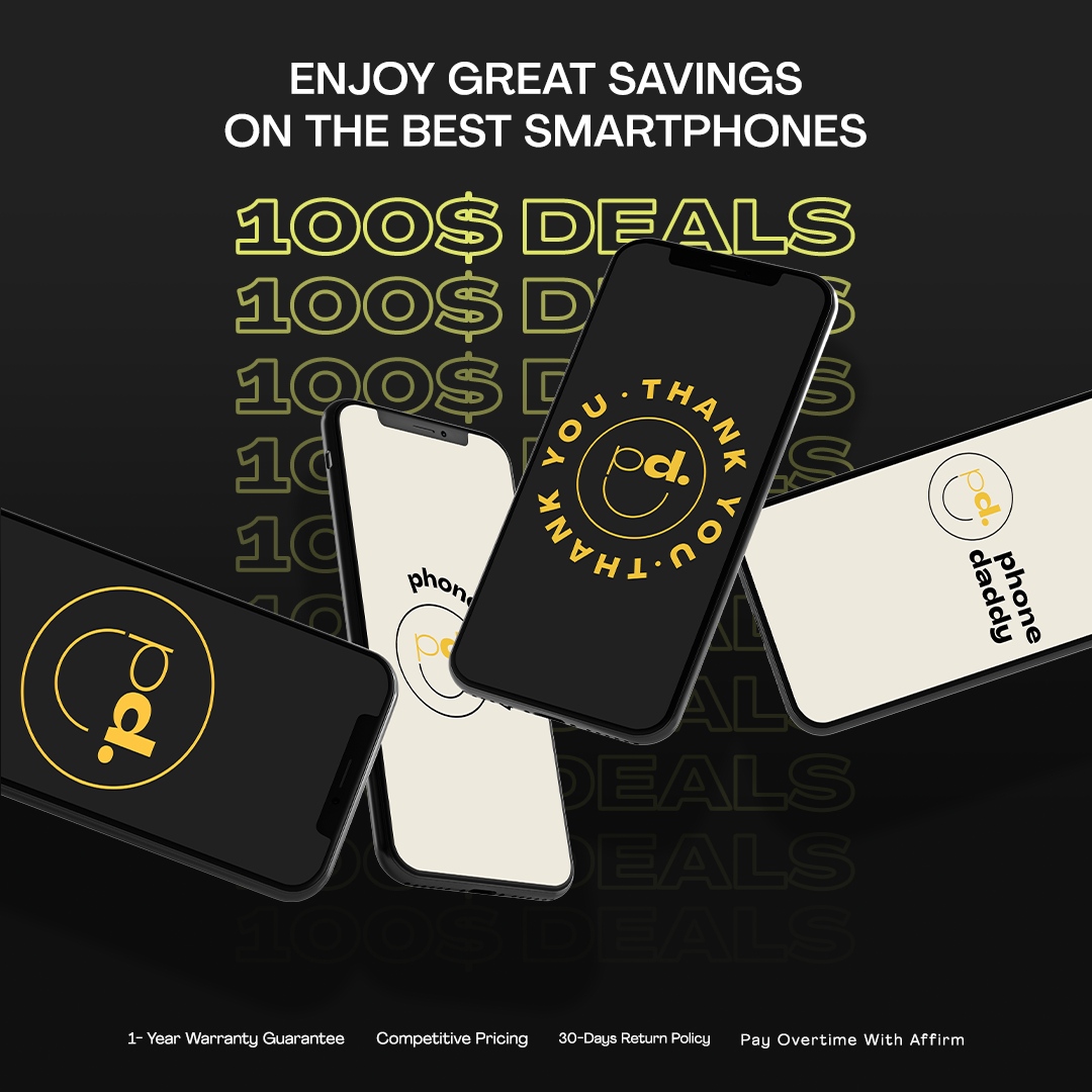 PhoneDaddyHQ's tweet image. Score big with $100 deals at Phone Daddy! 💰📱

Don’t miss out on these wallet-friendly offers.

Shop now and treat yourself to incredible tech without the hefty price tag! 🛍️✨

#phonedaddyhq #usedtech #apple #iphone #phonesforsale #googlepixel #iphone15 #samsung #google