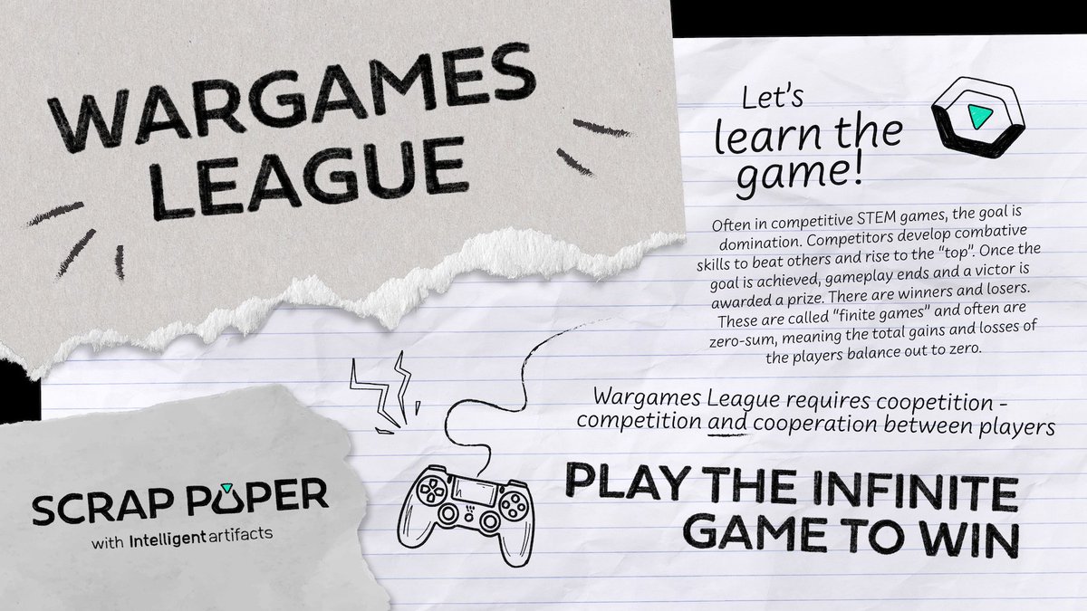 AI_ML_R's tweet photo. Game on! Let's take a look at some key game components found in #WargamesLeague 🎮🤖
#ScrapPaper #RoboticsLeague #Robotics #STEAM #STEAMPoSS https://t.co/wJefb0jBig