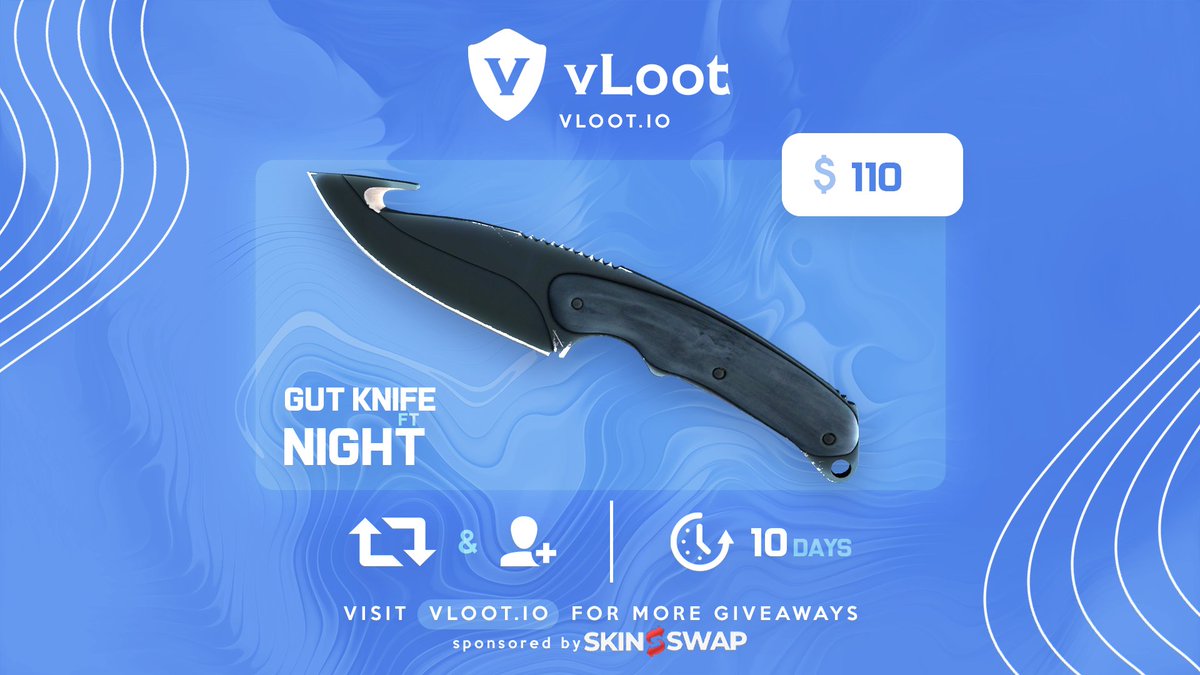 vloot_io's tweet photo. CSGO Gut Knife Night Giveaway 🎁

✅ Follow @Skinswapcom and @vloot_io 
✅ Retweet

Winner drawn in 10 days, good luck ❤️

#csgoskinsgiveaway https://t.co/rIEHaNTGUv