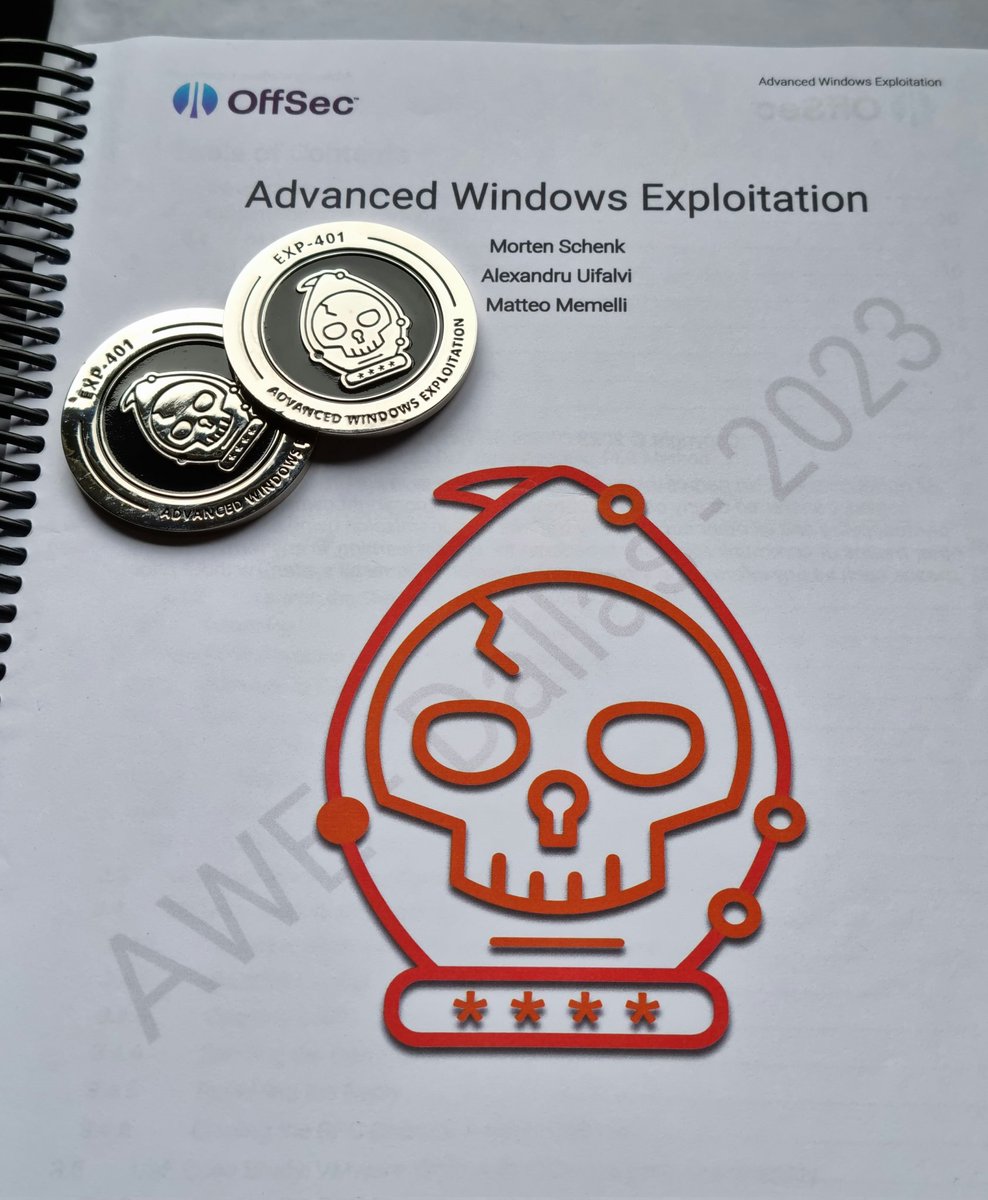 And that wraps up AWE from <a href="/offsectraining/">OffSec</a>. Thanks <a href="/Blomster81/">Morten Schenk</a> and <a href="/_sickn3ss_/">Alexandru "sickness" Uifalvi</a> for this amazing training. Time to continue this journey towards becoming an #OSEE.