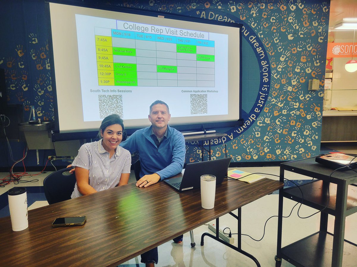 First day of the “Feed Your Future Fridays” initiative! The Post-Secondary Team of Mr. Lorenz and Ms. Rowe ready to deliver advisement and info to students during lunches every Friday!