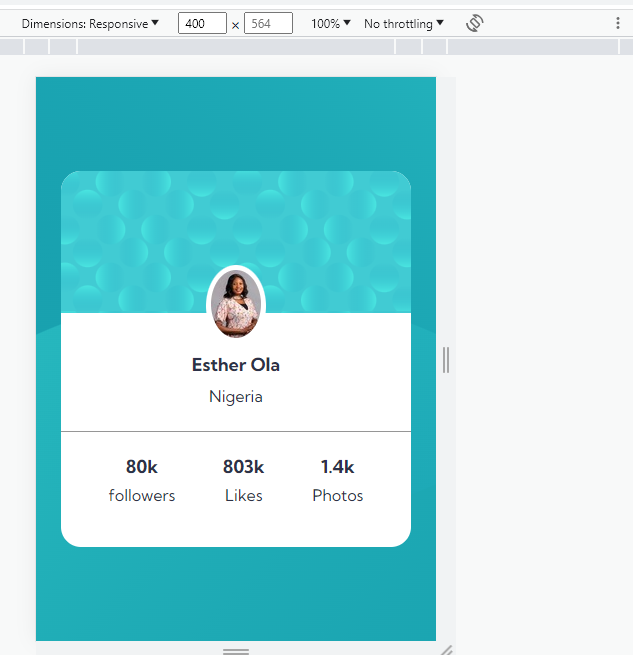 P_tomiwa_'s tweet photo. <>Day 9- Complete styling and implement responsiveness #20DaysOfCode Challenge </>  ✴Attached screenshot is the live view of my profile card <>mobile view and desktop view</>

@PrincessMaggy7  @tech_bella #20DaysOfCodeChallenge #frontenddev(starter) #HTTACohort7 #Hertechtrail https://t.co/SyW4FvsYb9