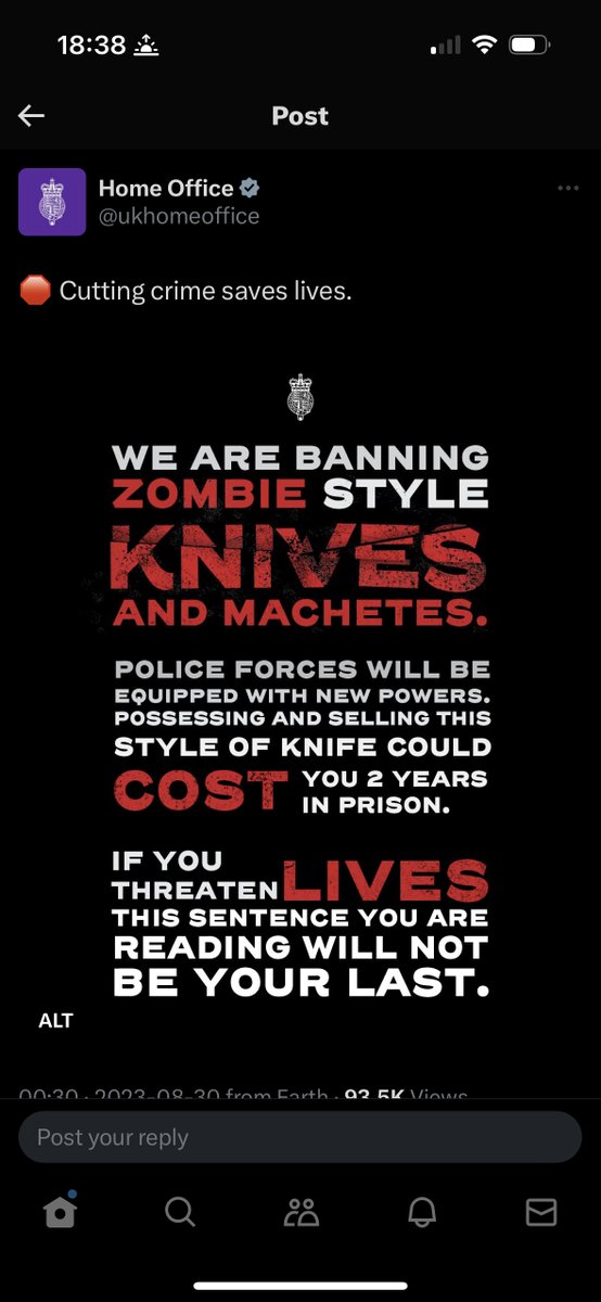 The grim situation in the UK shows why it’s so important to push back on gun bans like #C21. Once they’ve banned all the cool guns, they’ll go after dogs, knives, whatever. 

The world will never be safe enough for people with this mindset. “If it saves one life…”