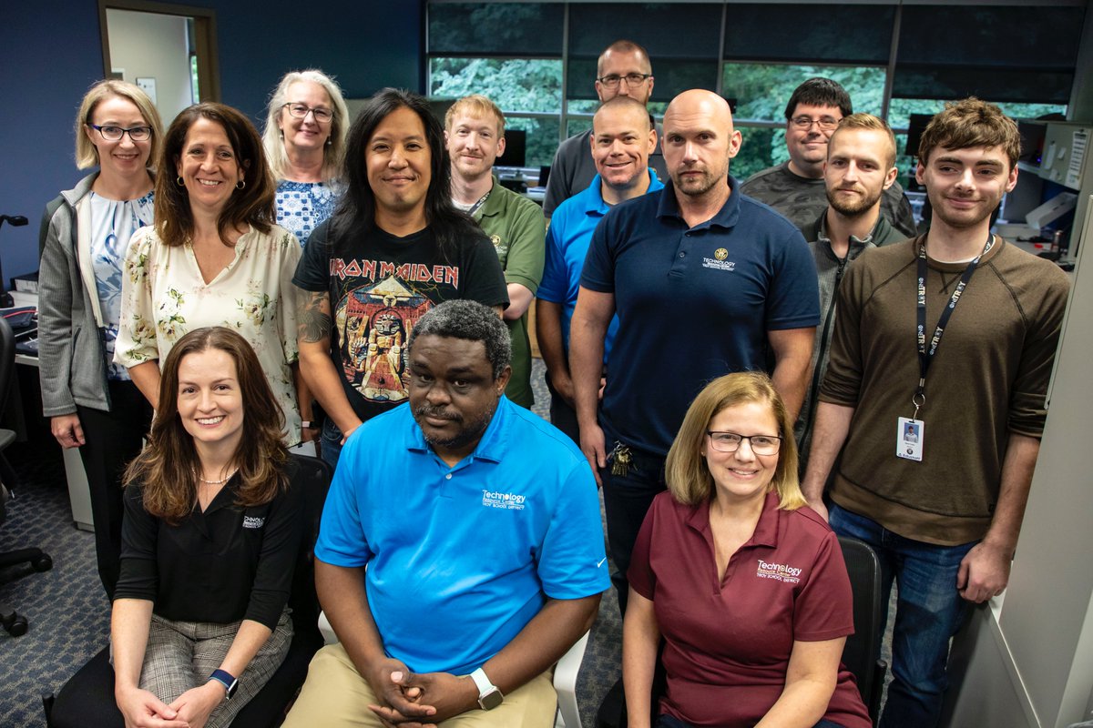 troyschools's tweet photo. Please join us in giving a big THANK YOU to the IT professionals in our Technology Department for preparing iPads and computers for students and staff over the summer, and aiding in the teaching the learning across our district through continued support this school year! https://t.co/xCN5NRyPKY