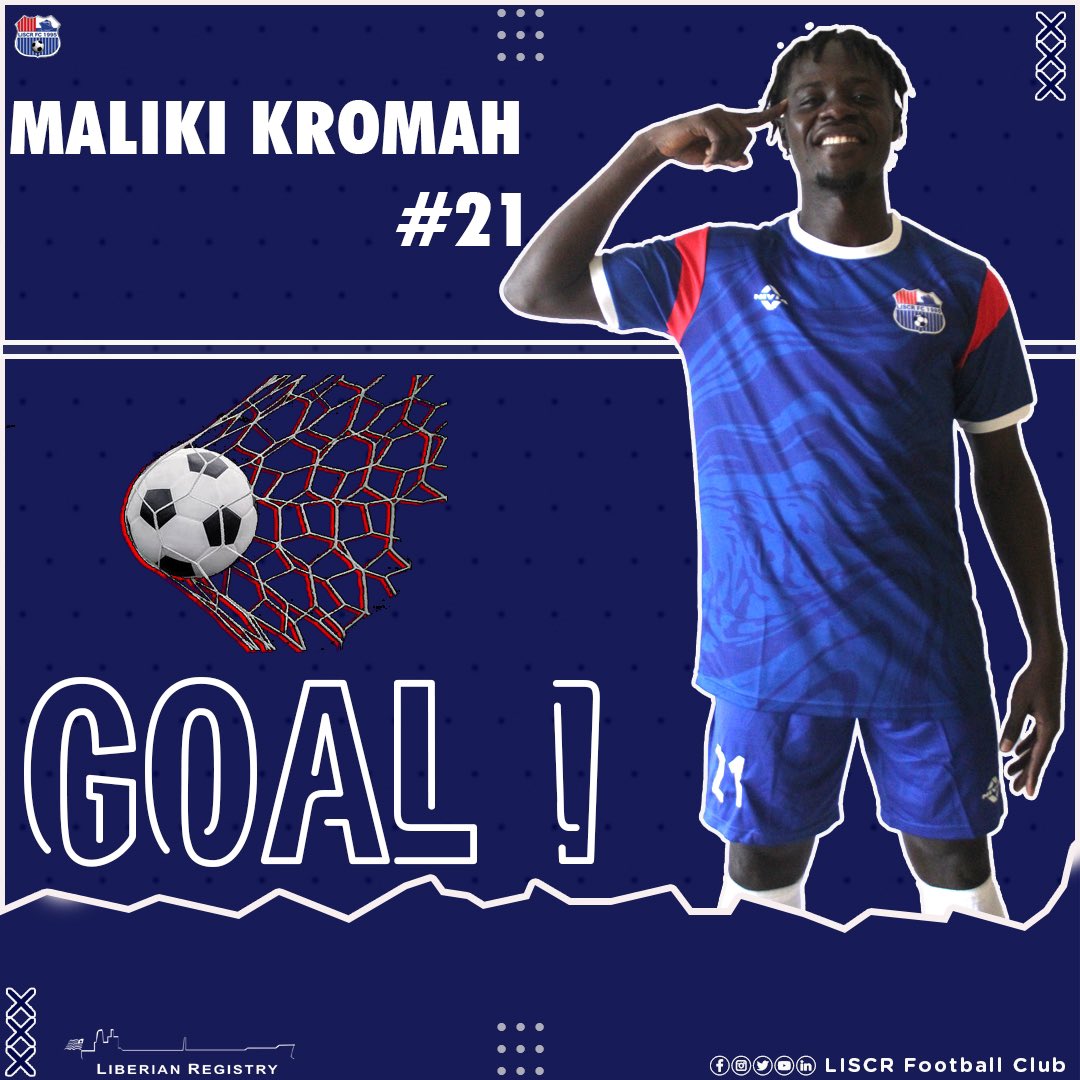 Maliki Kromah scores in the second minute of the five minutes added time. We lead Bea Mountain 1-0! #ThisIsLiscrFC