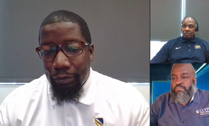 CoppinStateTech's tweet photo. In a world of cyber threats, how does @CoppinStateUniv ensure business-critical applications are protected? Coppin’s IT team members shared their approach at #HBCUTECHCONF2023.
📸Behind the scenes with Rickey Williams, Joe Brooks, & Thomas Smith
#CoppinTech #FOWA2023 #HBCU https://t.co/ws8DkW8jKF