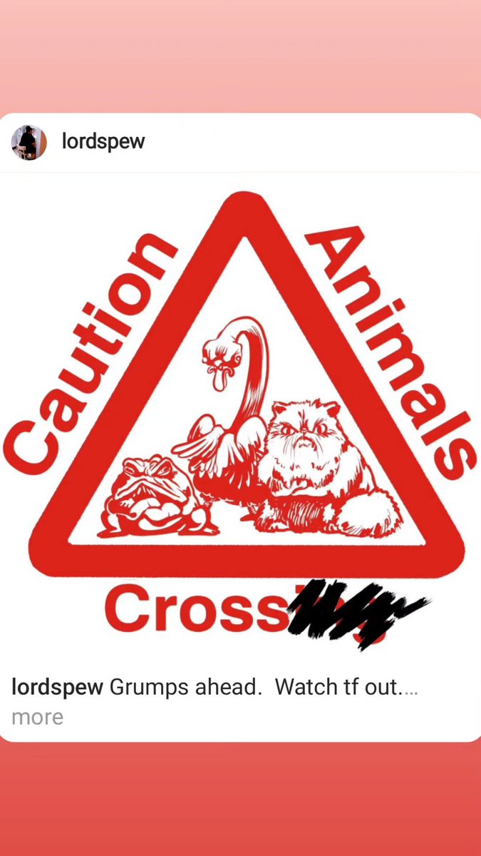 LordSpew's tweet image. Grumps ahead watch out. 

 #animalcrossing  #streetsign #cute #drawing #animal #cartoon #bumpersticker #fyp #illustration #animallovers