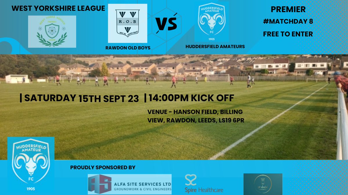 huddsamateurs's tweet photo. We are on the travels again over to @RawdonOB. The lads will be looking to carry on momentum, in what will be a very very tight affair. KICK OFF 2PM! https://t.co/AExTTsXWUr