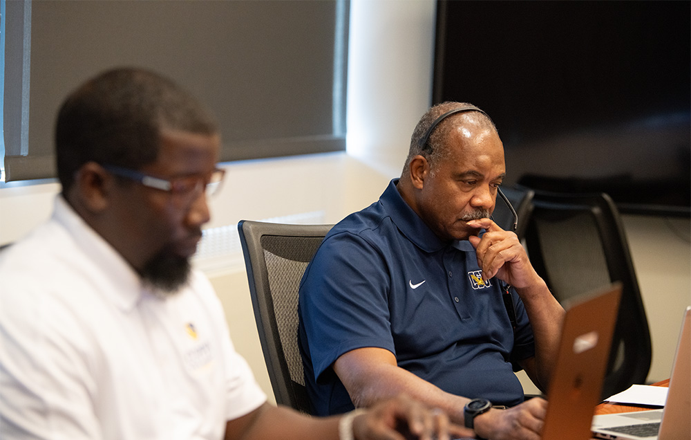 CoppinStateTech's tweet photo. In a world of cyber threats, how does @CoppinStateUniv ensure business-critical applications are protected? Coppin’s IT team members shared their approach at #HBCUTECHCONF2023.
📸Behind the scenes with Rickey Williams, Joe Brooks, & Thomas Smith
#CoppinTech #FOWA2023 #HBCU https://t.co/ws8DkW8jKF