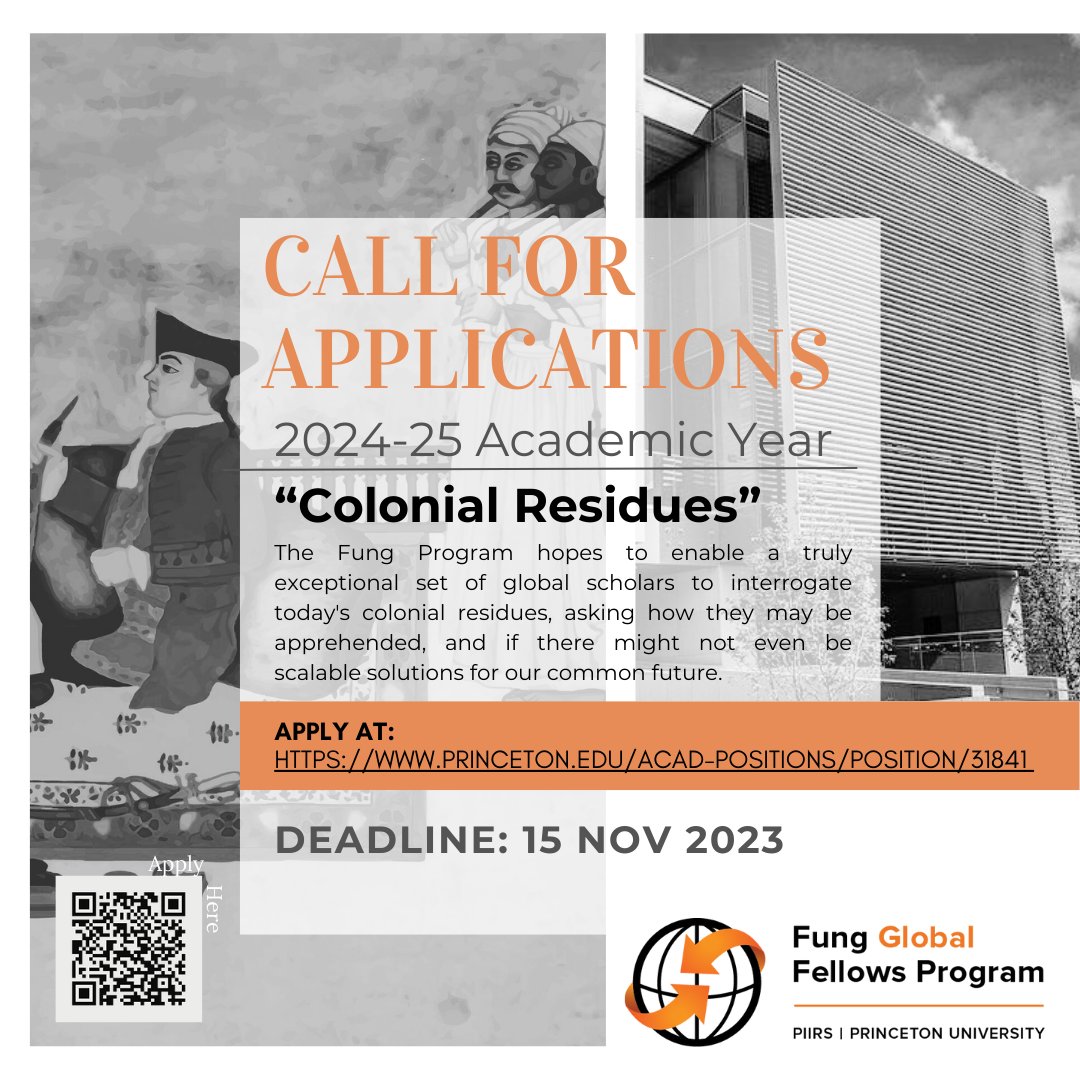 Fung Global Fellows Program, PIIRS (@globalfung) on Twitter photo ๐ข๐ข <a href="/Princeton/">Princeton University</a> <a href="/PrincetonPIIRS/">PIIRS</a> <a href="/GlobalFung/">Fung Global Fellows Program, PIIRS</a> now accepting applications for the 2024-25 academic year. Apply here: princeton.edu/acad-positionsโฆ
More info: funggfp.princeton.edu/applications ๐ข๐ข <a href="/Princeton/">Princeton University</a> <a href="/PrincetonPIIRS/">PIIRS</a> <a href="/GlobalFung/">Fung Global Fellows Program, PIIRS</a> now accepting applications for the 2024-25 academic year. Apply here: princeton.edu/acad-positionsโฆ
More info: funggfp.princeton.edu/applications