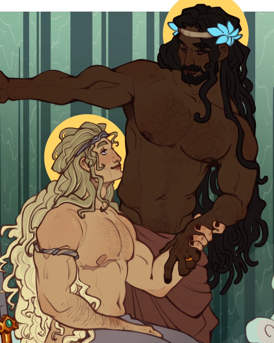 kryptidkeeper's tweet photo. ⚔️🧡Patrochilles💙⚔️
Next in my line of Alphonse Mucha x Hades fanarts, this power couple
Inspo is Mucha’s Cassan Fils
#HadesGame https://t.co/ynpRypDzdx