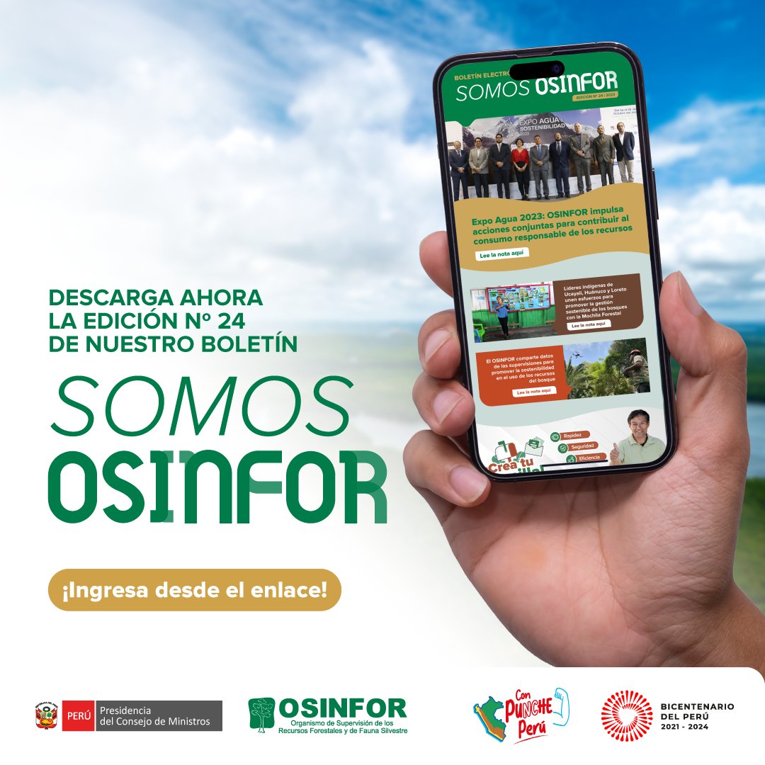 OsinforPeru's tweet photo. 🧾 ¡Ya disponible❗ Lo más relevante del mes de setiembre lo tenemos en nuestro boletín #SomosOSINFOR

Descárgalo en: 👉 https://t.co/k25lQGAuUZ https://t.co/lj8tIEAtv3