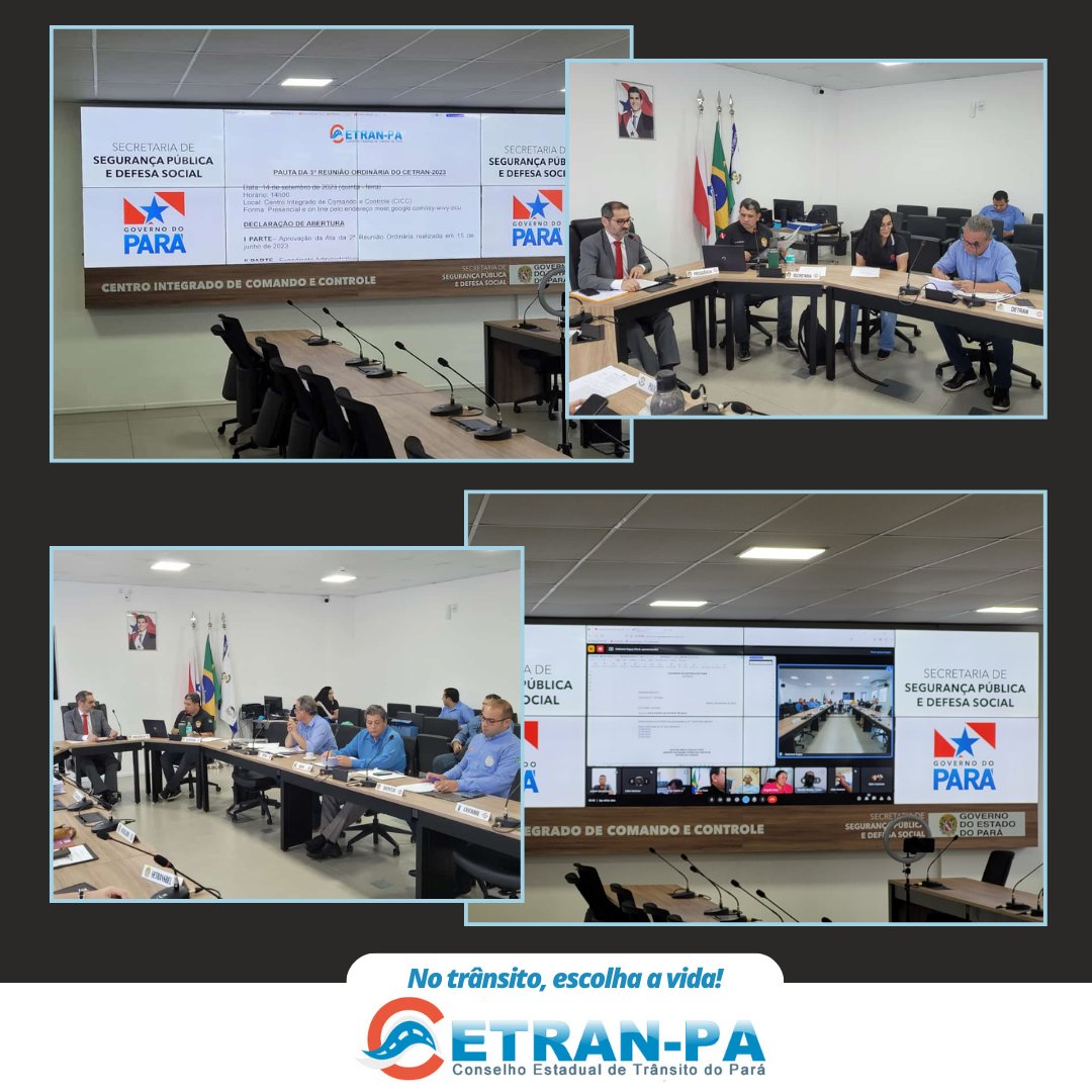 CetranPara's tweet photo. ✔ CETRAN REALIZA SUA REUNIÃO ORDINÁRIA EM SETEMBRO DE 2023.

Fonte: CETRAN | Secretaria Executiva - 15/09/2023, 13:50.

👉 "No trânsito, escolha a vida." 🚦🚧🚨

#segup #cetran https://t.co/yZQlL1dyPB