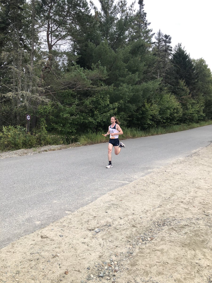 Jake wraps up a short leg before handing off to Avery for an even shorter leg! The Old Goats are just warming up.