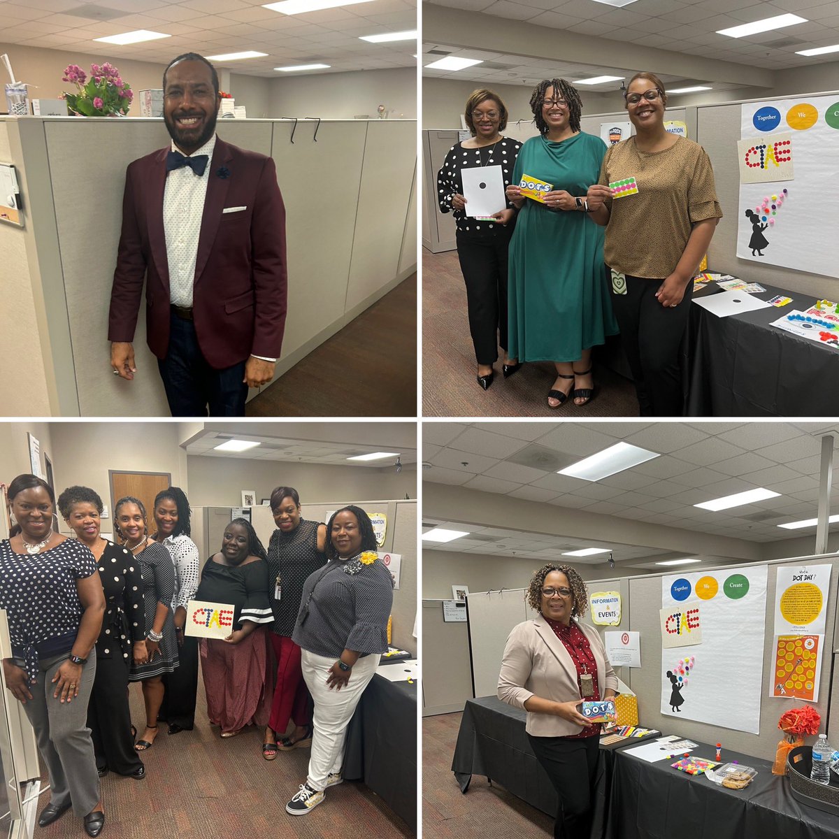 DCSDSTEM's tweet photo. Itβs #DotDay! We are celebrating our creative and artistic skills with others around the π! @DeKalbSchools central office participated too! π at how we popped today. #beinspired #creativity @dcsdctae #makeourmark https://t.co/1Omj3CZu0t