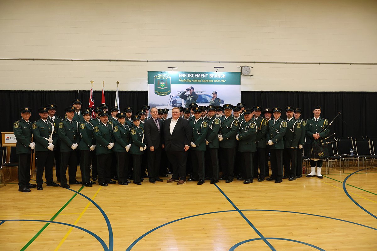 KevinHollandMPP's tweet photo. In case you missed it...
I had the privilege to accompany Minister Smith to the Conservation Officer Graduation ceremony last month.
Congratulations to our new #conservationofficers!! https://t.co/q0hrO23mox