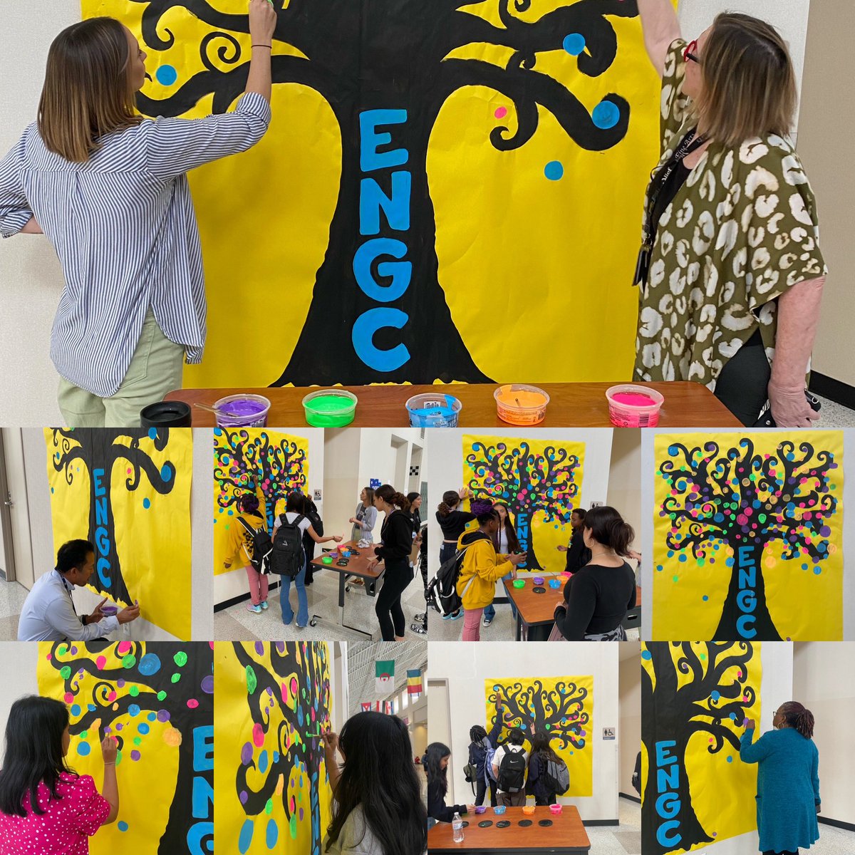 ElsikNGCRams's tweet photo. ENGC celebrates dot day. @TrampeKara @MsIshmaelArt @AliefISD @aliefFineArts @ElsikHighSchool https://t.co/TdEkHNb2Mu
