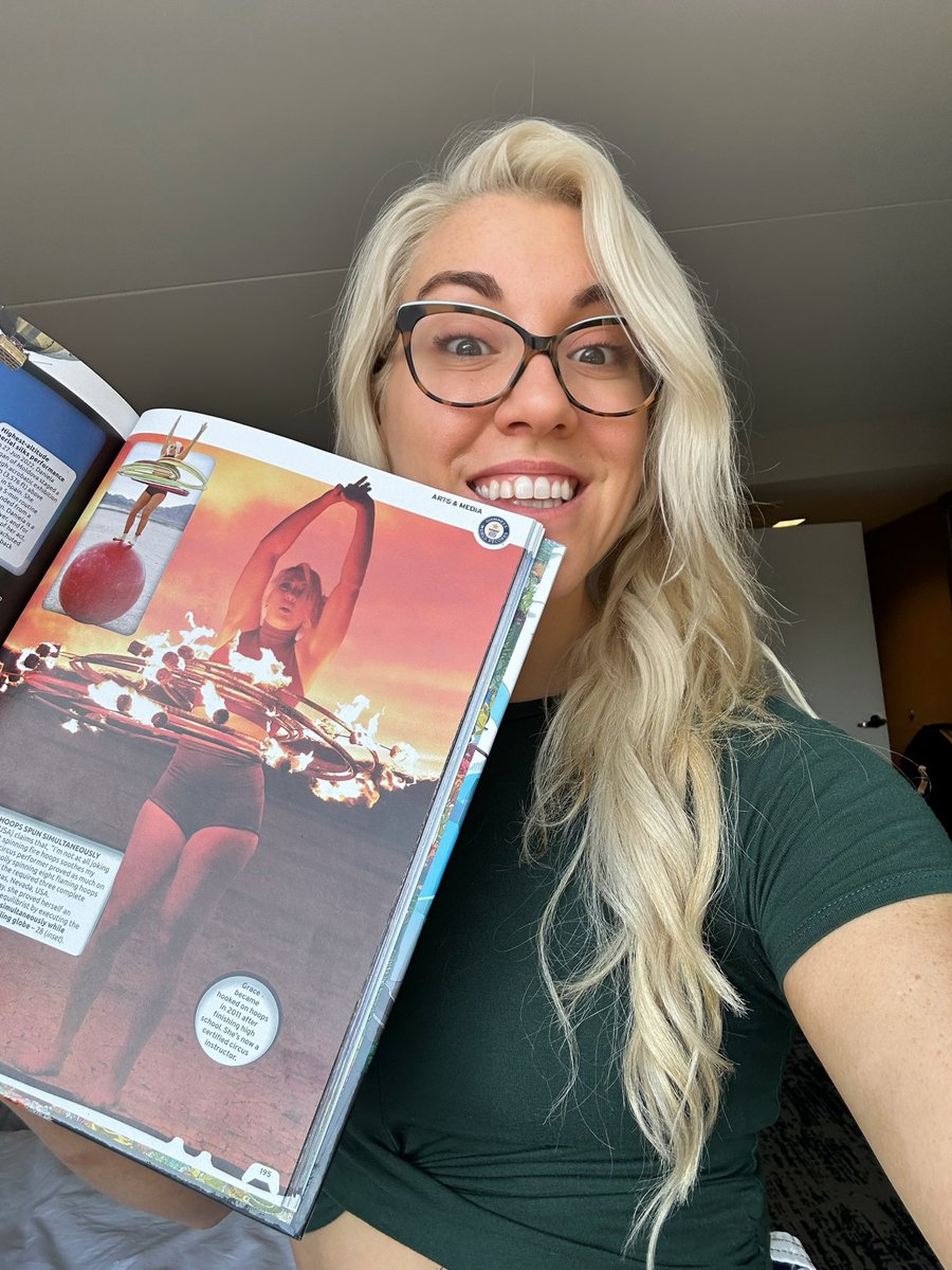 I’M OFFICIALLY A GUINNESS WORLD RECORD HOLDER!!🤩 @guinnessworldrecords ⭐️

I broke 2 World Records! 
⭐️Most Hula Hoops on a 48”  Rolling Globe

⭐️ Most Fire Hula Hoops Spun Simultaneously

I can’t believe I finally achieved this goal! Never stop dreaming big, y'all! 🫶