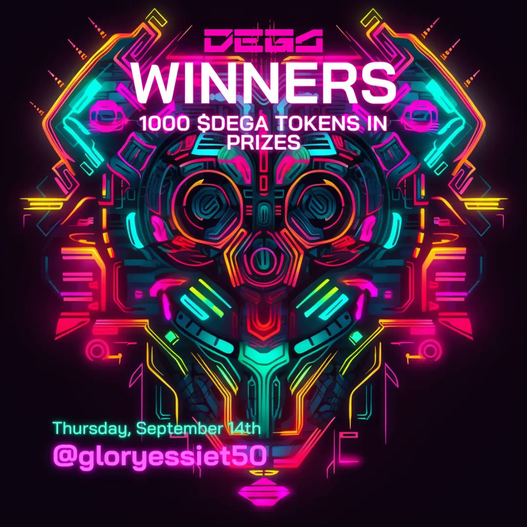 DEGA_org's tweet photo. ๐ We're excited to announce @gloryessiet50 as the champion of our #DEGA DailyChallenge! ๐
@gloryessiet50 has claimed the prize of 1000 $DEGA Tokens.
To claim your prize, DM your address to @DEGA_community
โ $DEGA tokens distributed at the TGE Q1 2024.
#GoDegan ๐ฅ https://t.co/u27oQ1crji