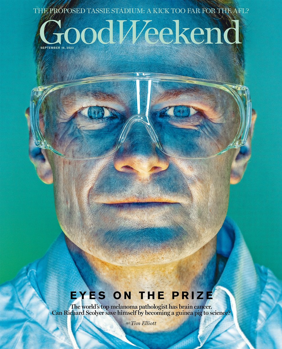 GoodWeekendMag's tweet photo. The world’s top melanoma pathologist has brain cancer. Can he save himself?
Australian medical pioneer Dr Richard Scolyer has never used the word “cure” lightly. But now he’s pursuing exactly that.

Photo: Tim Bauer 
⁠
https://t.co/nC6gN9mXvy
⁠ https://t.co/dksqp8WFZB