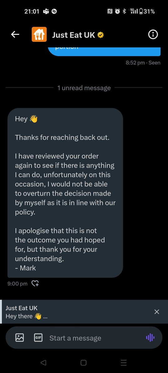iam5tacey's tweet photo. @JustEatUK Thanks for that!  @FiveGuysUK even said themselves that I should be refunded for them but as I ordered via @JustEatUK they can't do anything.  What a rip off.  Never again. https://t.co/uoOPHVqhUm