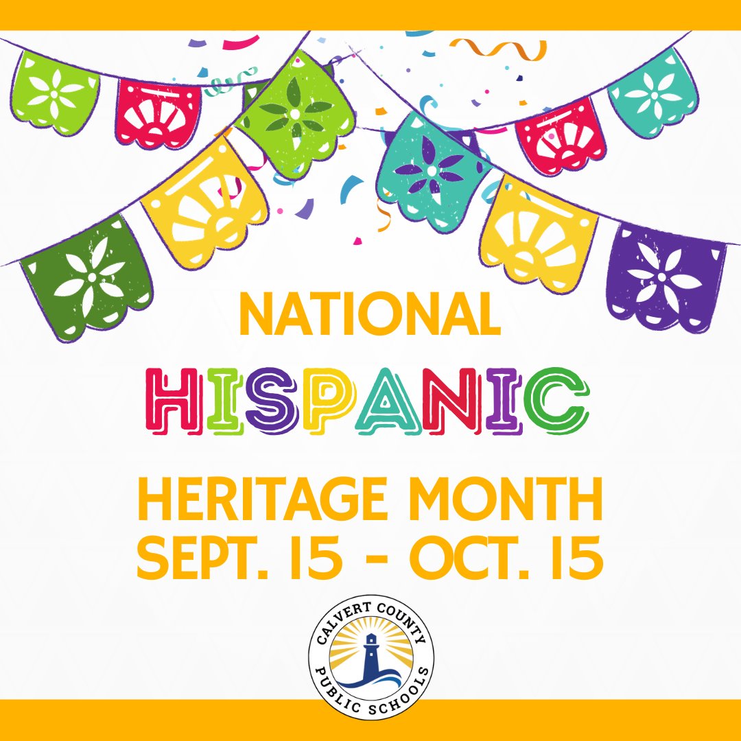 National Hispanic American Heritage Month is September 15 - October 15. Learn more at hispanicheritagemonth.gov.