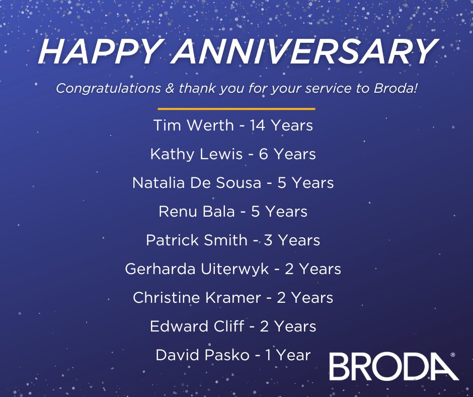 BrodaSeating's tweet photo. Congratulations to our team members who are celebrating work anniversaries in September! Thank you all for your dedication to making sure Broda wheelchairs are the best in comfort and reliability! 
#HappyAnniversary #WorkAnniversary #CelebratingSuccess #Broda https://t.co/3DrpGsKJhV