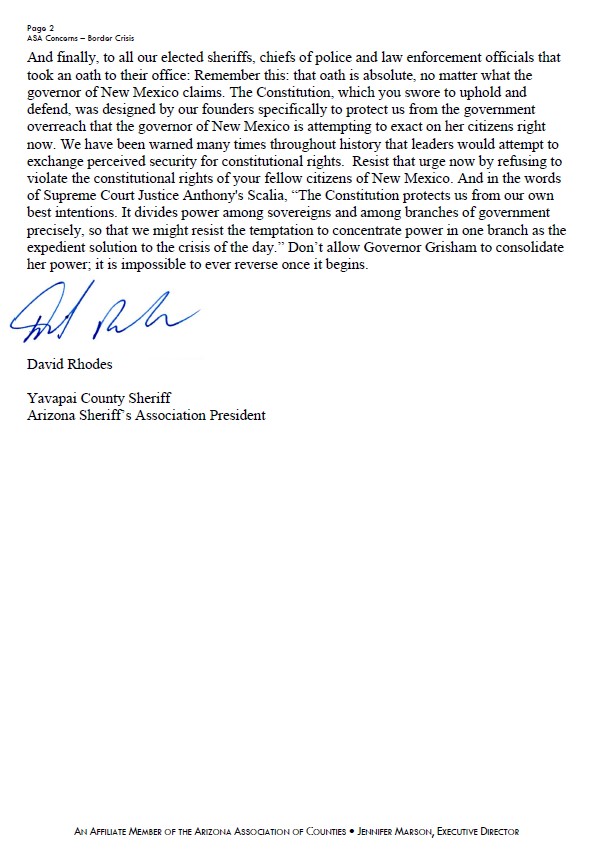 "Violating constitutional rights will do nothing to keep the public safe. Rather, this problematic move will, in effect, make the public less safe by eliminating individuals’ ability to defend themselves."
- AZ Sheriff's Association President