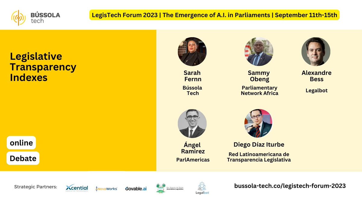 ParlAmericas's tweet photo. In today's #LegisTech panel organized by Bússola Tech to commemorate #DemocracyDay, Ángel Ramirez of the ParlAmericas Int'l Secretariat spoke about the power of legislative transparency indexes and #OpenParliament tools to catalyze positive changes for #transparency in the region https://t.co/Pbf6vEqJQK