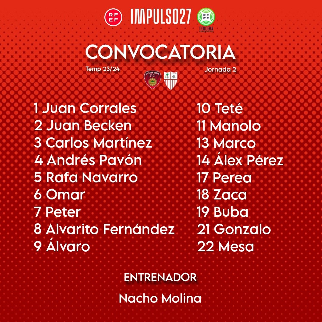 LaPalmaCF's tweet photo. ⚽𝘾𝙊𝙉𝙑𝙊𝘾𝘼𝙏𝙊𝙍𝙄𝘼⚽
Estos son nuestros 18 convocados para el partido de este Domingo 17 contra @SalermPG 
#VamosLaPalma https://t.co/5DGZx0fu3a